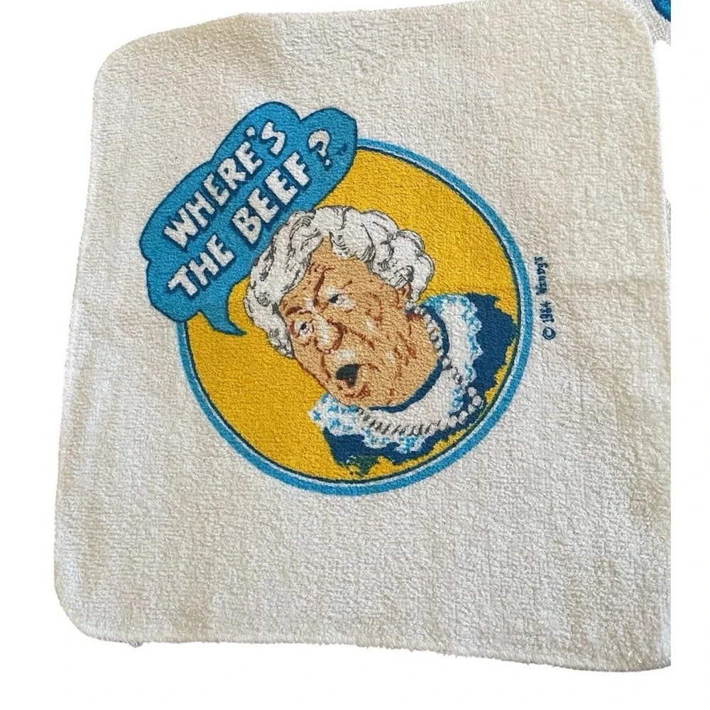 Vtg. 1984 Wendy's Washcloth & Towel Set 